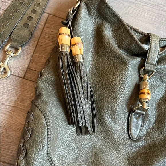 Gucci Olive Green Jackie Bag with Gold Details - Picture 4 of 8